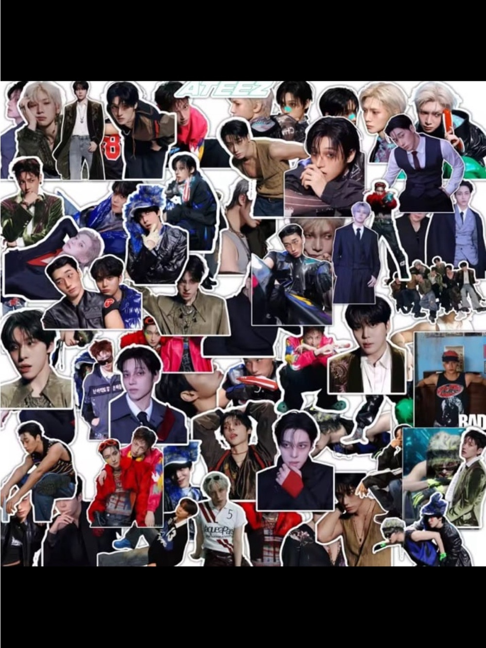 Ateez Kpop Stickers, pack of 50